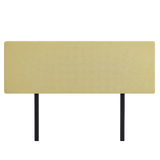 Linen Fabric King Bed Deluxe Headboard Bedhead - Sulfur Yellow - Top-Down View