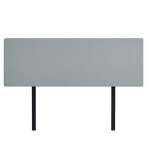 Linen Fabric King Bed Deluxe Headboard Bedhead - Stone Grey