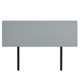 Linen Fabric King Bed Deluxe Headboard Bedhead - Stone Grey - Top-Down View