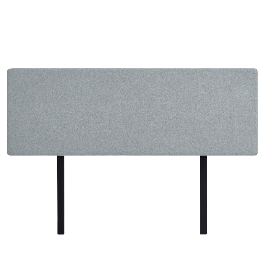 Linen Fabric King Bed Deluxe Headboard Bedhead - Stone Grey