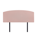 Linen Fabric Double Bed Curved Headboard Bedhead - Pale Pink