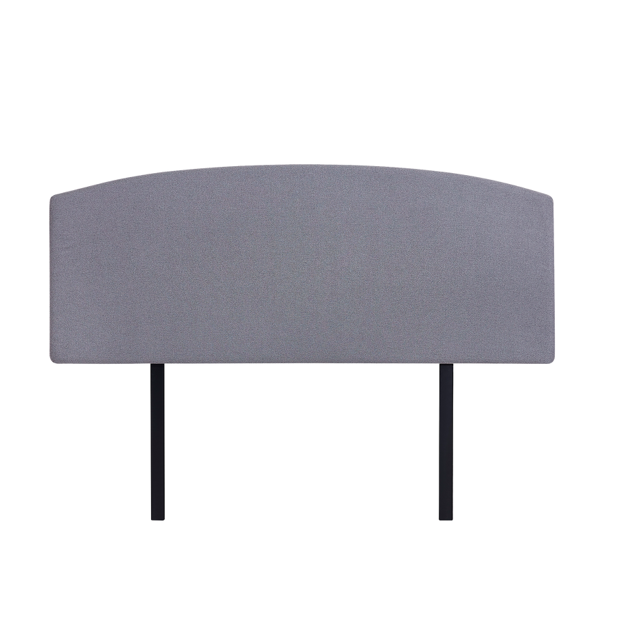 Linen Fabric Double Bed Curved Headboard Bedhead - Slate Ash