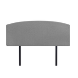 Linen Fabric Double Bed Curved Headboard Bedhead - Night Ash