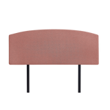 Linen Fabric Queen Bed Curved Headboard Bedhead - Pearl Copper Brown