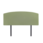 Linen Fabric Queen Bed Curved Headboard Bedhead - Olive Green