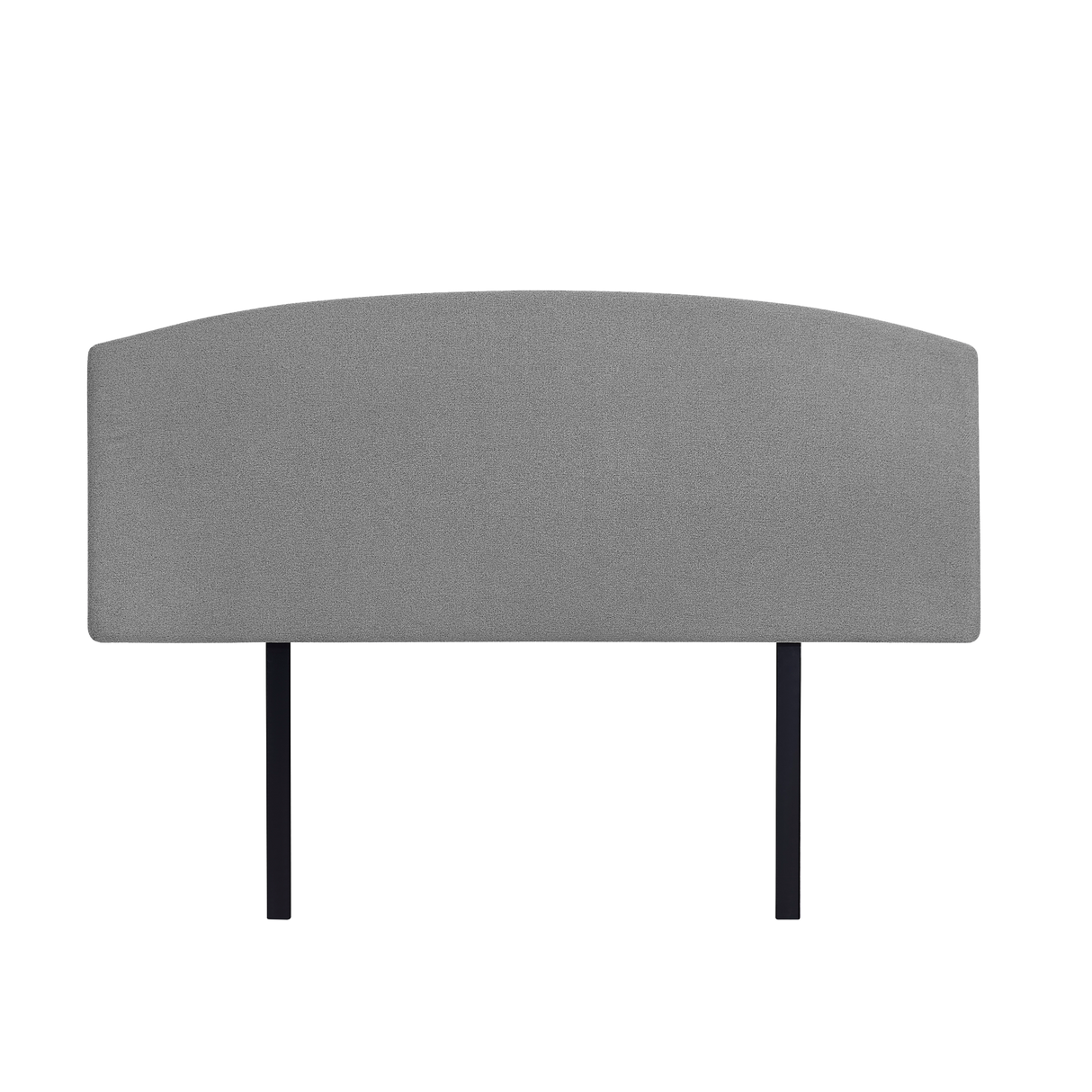 Linen Fabric Queen Bed Curved Headboard Bedhead - Night Ash