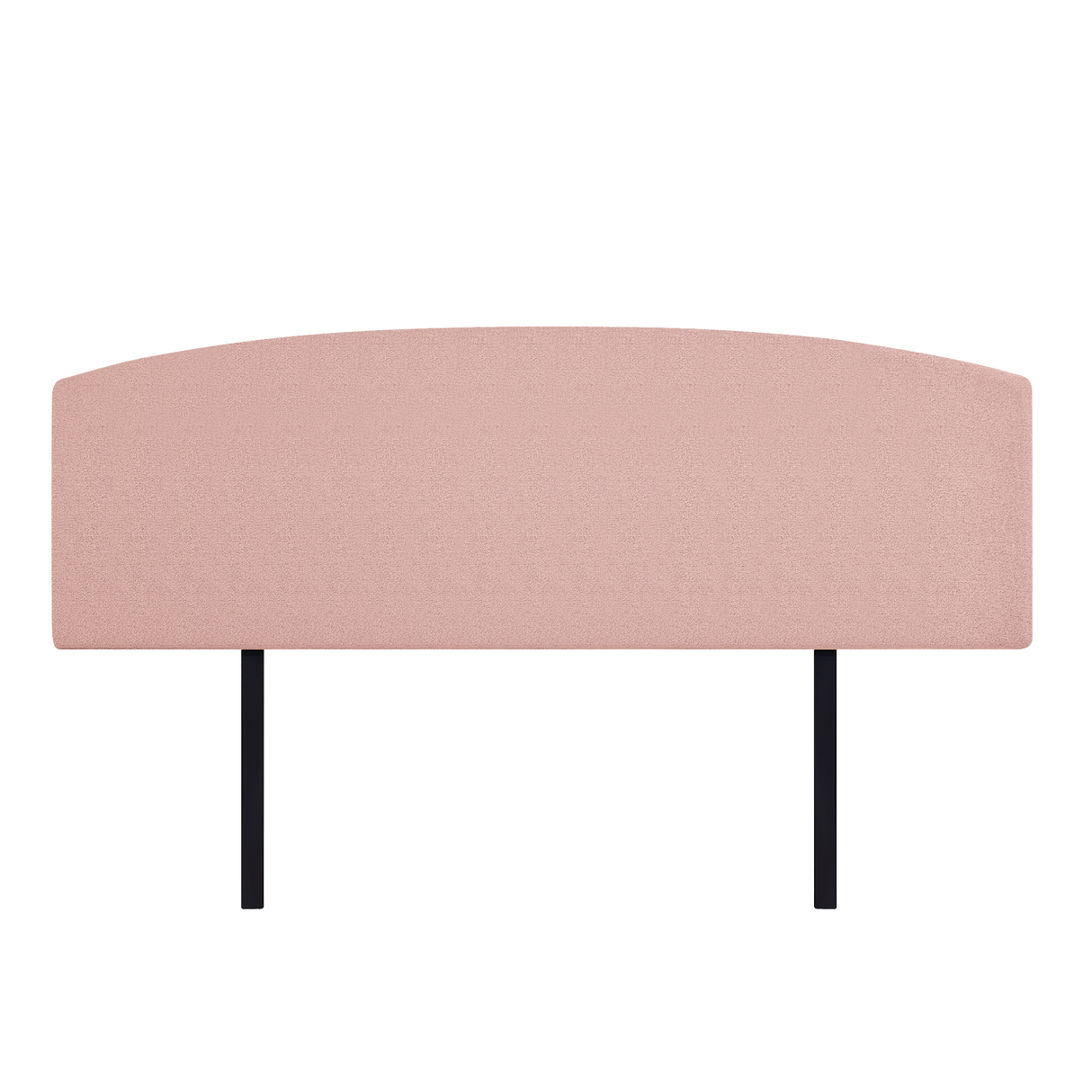 Linen Fabric King Bed Curved Headboard Bedhead - Pale Pink
