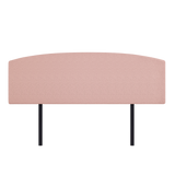 Linen Fabric King Bed Curved Headboard Bedhead - Pale Pink