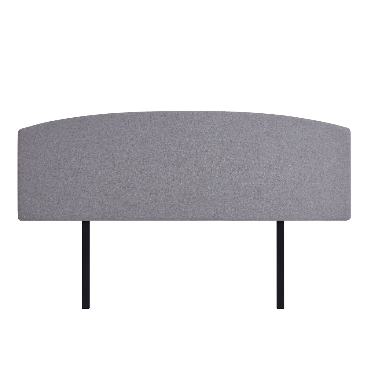Linen Fabric King Bed Curved Headboard Bedhead - Slate Ash