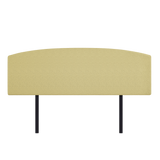 Linen Fabric King Bed Curved Headboard Bedhead - Sulfur Yellow