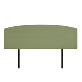 Linen Fabric King Bed Curved Headboard Bedhead - Olive Green