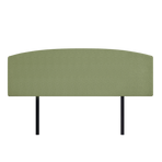 Linen Fabric King Bed Curved Headboard Bedhead - Olive Green