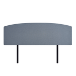Linen Fabric King Bed Curved Headboard Bedhead - Berlin Blue