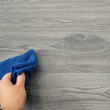 Vinyl Floor Tiles Self Adhesive Flooring Ebony Wood Grain 16 Pack 2.3SQM - Top-Down View