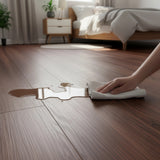 Vinyl Floor Tiles Self Adhesive Flooring Teak Wood Grain 16 Pack 2.3SQM - Side View