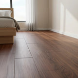 Vinyl Floor Tiles Self Adhesive Flooring Teak Wood Grain 16 Pack 2.3SQM - 45-Degree Angle