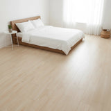 Vinyl Floor Tiles Self Adhesive Flooring Light Walnut Wood Grain 16 Pack 2.3SQM - Side View