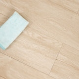 Vinyl Floor Tiles Self Adhesive Flooring Light Walnut Wood Grain 16 Pack 2.3SQM - Top-Down View