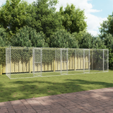 Dog Cage Silver 800 x 200 x 200 cm Galvanised Steel - Front View