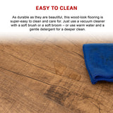 Vinyl Floor Tiles Self Adhesive Flooring Smoked Eucalyptus Wood Grain 16 Pack 2.3SQM - Extra Image