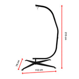 Hammock C Stand Solid Steel Construction for Hanging Air Porch Swing Chair - Extra Image