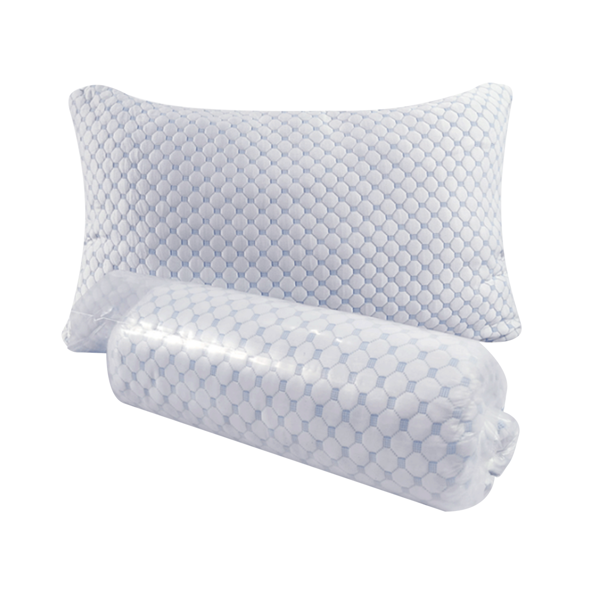 Large Memory Foam Cooling Pillow Heat and Moisture Reducing Ice Silk and Gel Infused