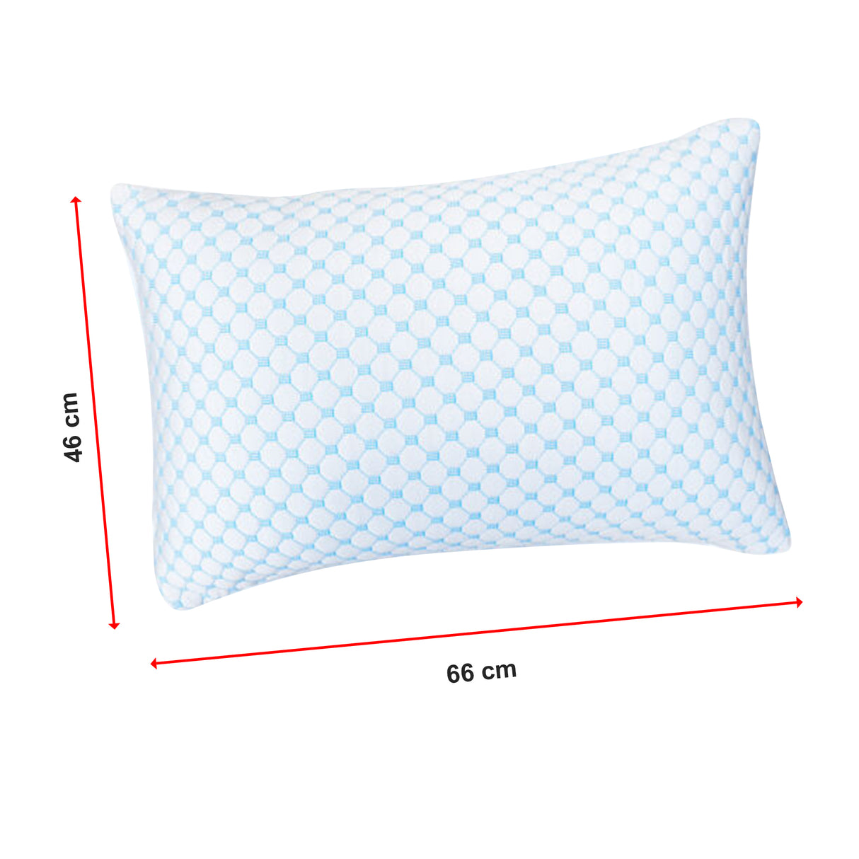 Large Memory Foam Cooling Pillow Heat and Moisture Reducing Ice Silk and Gel Infused