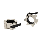 Aluminium Olympic Lock Collars Pair Barbell Clamps Clips Quick - Top-Down View