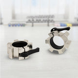 Aluminium Olympic Lock Collars Pair Barbell Clamps Clips Quick - 45-Degree Angle