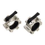 Aluminium Olympic Lock Collars Pair Barbell Clamps Clips Quick - Rear View