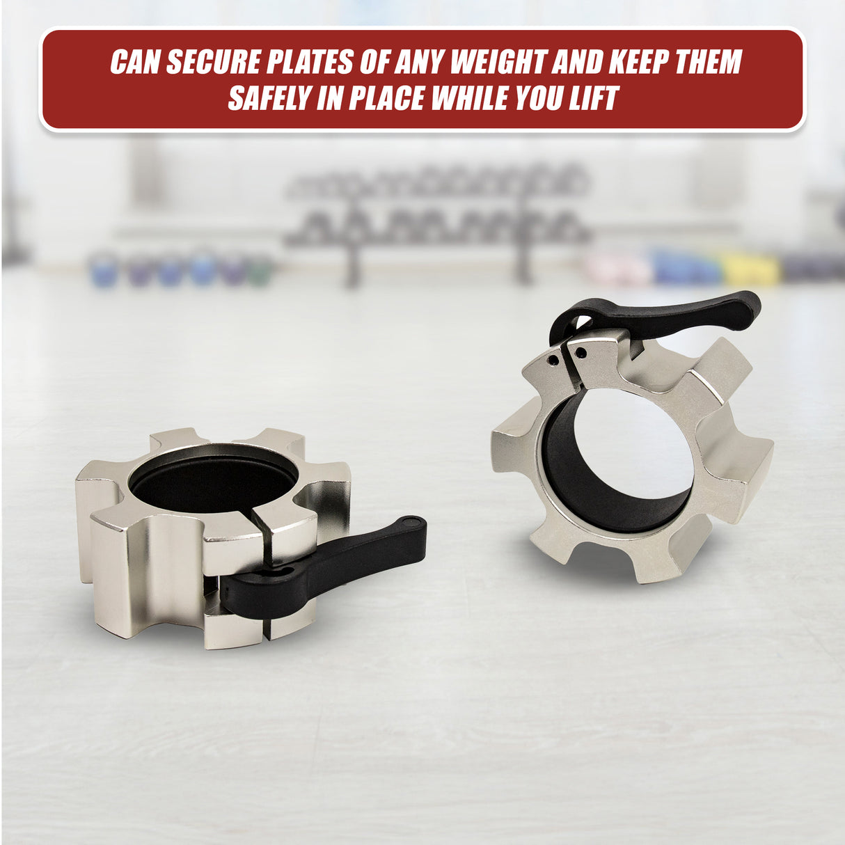 Aluminium Olympic Lock Collars Pair Barbell Clamps Clips Quick