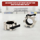 Aluminium Olympic Lock Collars Pair Barbell Clamps Clips Quick - Extra Image