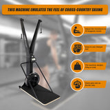 Air Ski Trainer & Stand Premium Fitness Machine - Low Angle