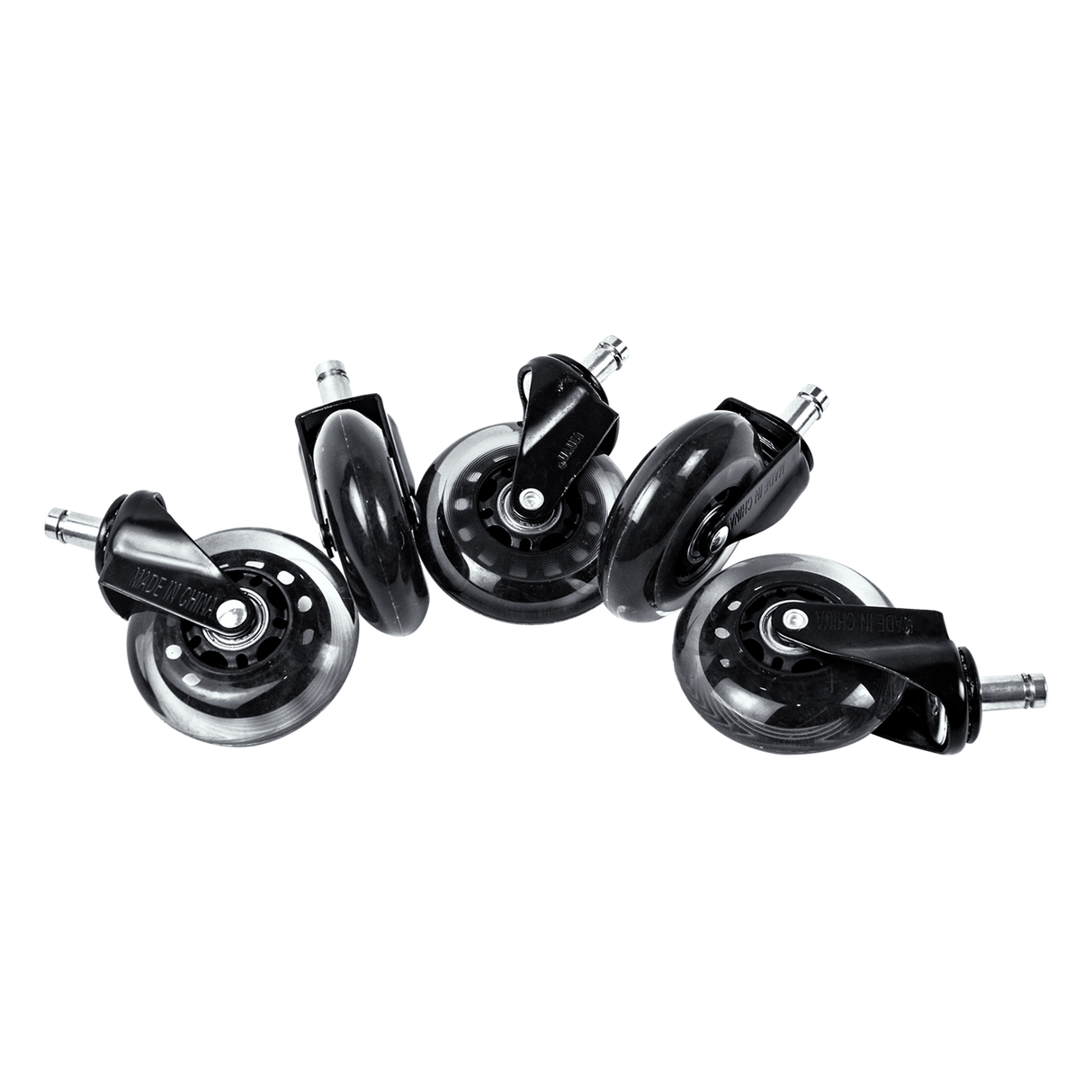 5x Office Chair Rollerblade Caster Wheels Safe for All Floors - Universal Fit