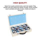 Deluxe Boules Bocce 8 Alloy Ball Set with Wood Case - Extra Image