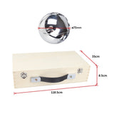 Deluxe Boules Bocce 8 Alloy Ball Set with Wood Case