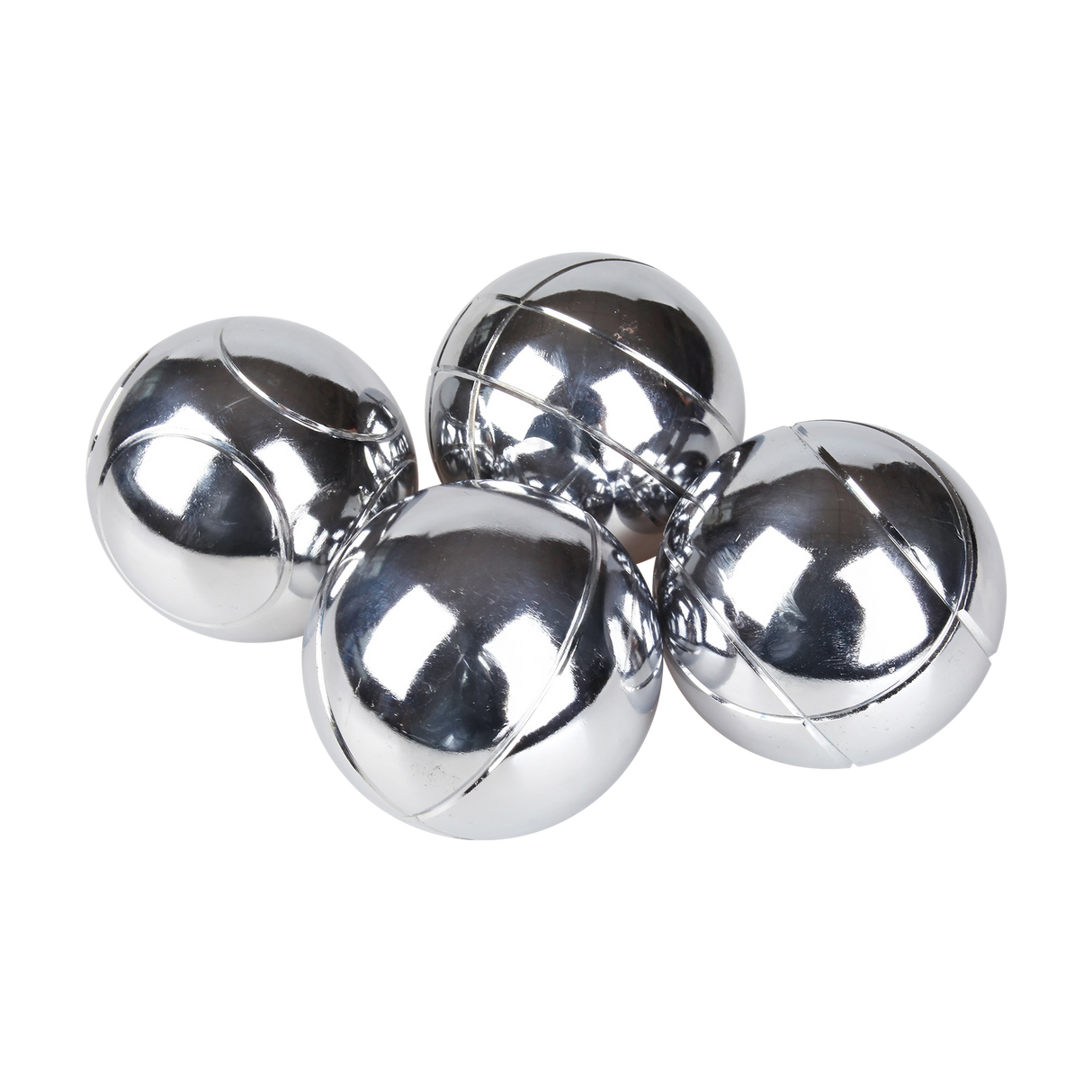 Deluxe Boules Bocce 8 Alloy Ball Set with Wood Case