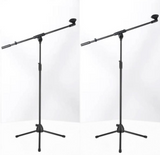 Stage Stands Tripod Mic Stand with Boom 2-Pack - Side View