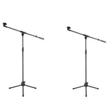 Stage Stands Tripod Mic Stand with Boom 2-Pack - 45-Degree Angle