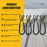 4 Pack Marine Bungee Dock Line Boat Mooring Rope Anchor Cord Stretch - Top-Down View