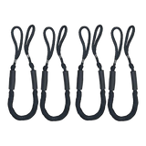 4 Pack Marine Bungee Dock Line Boat Mooring Rope Anchor Cord Stretch - 45-Degree Angle
