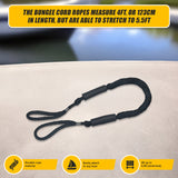 4 Pack Marine Bungee Dock Line Boat Mooring Rope Anchor Cord Stretch - Rear View
