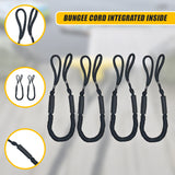 4 Pack Marine Bungee Dock Line Boat Mooring Rope Anchor Cord Stretch - Low Angle