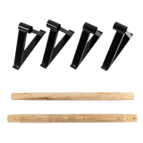 Premium Parallette Pair Gymnastics Push Up Bars - Close-Up Angle
