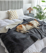 Premium Waterproof Reversible Pet Dog Blanket Bed Protects Couch Bed from Spills - Front View