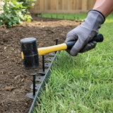 Landscape No Dig Lawn Garden Edging Kit 10m Flexible Durable Border Paver - 45-Degree Angle