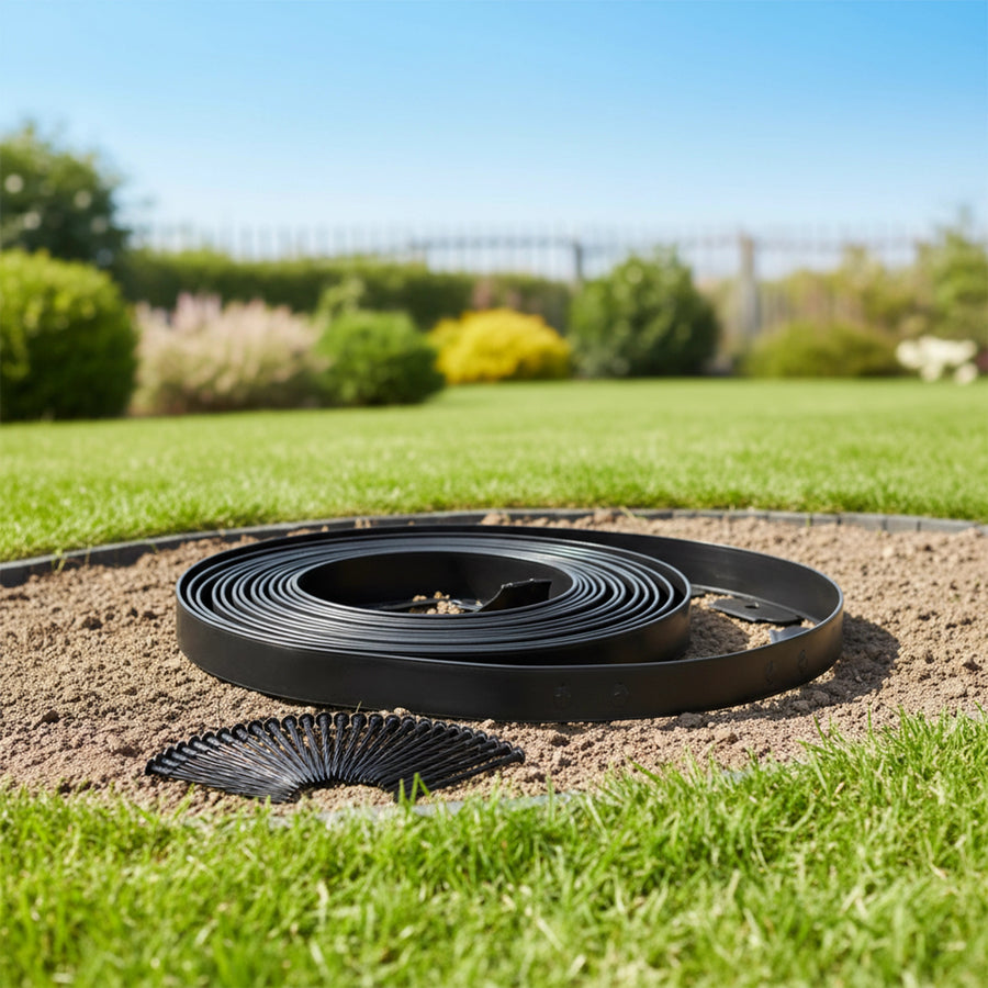 Landscape No Dig Lawn Garden Edging Kit 10m Flexible Durable Border Paver