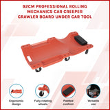 92cm Professional Rolling Mechanics Car Creeper Crawler Board Under Car Tool - Rear View
