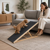 Foldable Dog Pet Ramp Adjustable Height Dogs Stairs for Bed Sofa Car 100cm - Side View