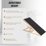 Foldable Dog Pet Ramp Adjustable Height Dogs Stairs for Bed Sofa Car 100cm - Top-Down View